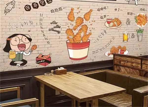 炸鸡奶茶一体店