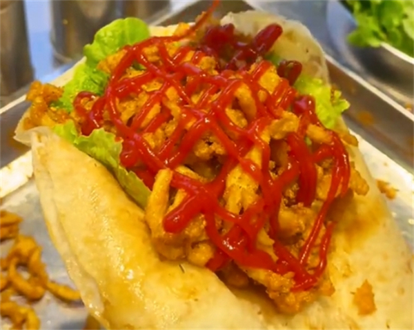 开心鸭鸡柳卷饼